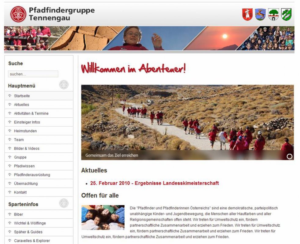 Homepage ab 2010