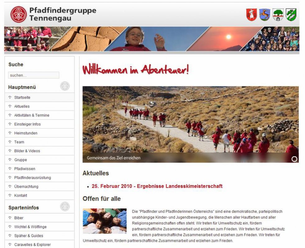 Homepage ab 2010